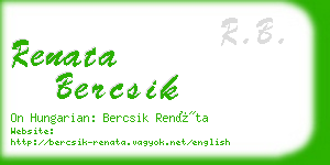 renata bercsik business card